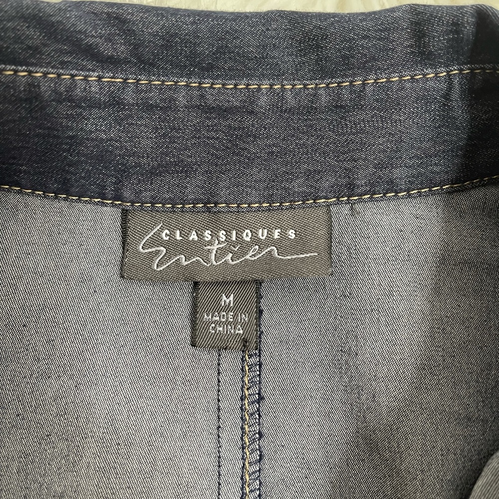 CLASSIQUES Entier Stretch Denim Blouse - Picture 4 of 5